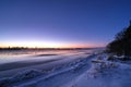 Gauja river after sunset observing Royalty Free Stock Photo