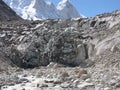 Gaumukh glacier source of bhagirathi Royalty Free Stock Photo