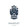 gauntlet icon in trendy design style. gauntlet icon isolated on white background. gauntlet vector icon simple and modern flat