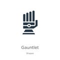 Gauntlet icon vector. Trendy flat gauntlet icon from shapes collection isolated on white background. Vector illustration can be