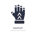 gauntlet icon on white background. Simple element illustration from Shapes concept