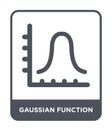 gaussian function icon in trendy design style. gaussian function icon isolated on white background. gaussian function vector icon