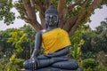 Gautam Buddha statue made of black granite at Sarnath Varanasi