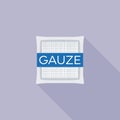 Gauze pad for first aid icon