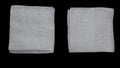 Gauze pads on the black background Royalty Free Stock Photo