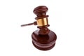 Gavel. Auction hammer in court. Royalty Free Stock Photo