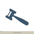 Gavel Auction and Justice Courthouse Icon Vector Logo Template Illustration Design Royalty Free Stock Photo