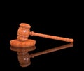 Gavel black background Royalty Free Stock Photo