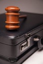 Gavel and Black Briefcase Royalty Free Stock Photo