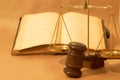 Gavel and books Royalty Free Stock Photo