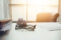 Gavel in courtroom working office Royalty Free Stock Photo