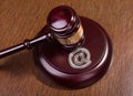 gavel and emai Royalty Free Stock Photo