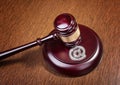 Gavel and email Royalty Free Stock Photo