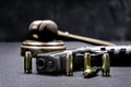 Gavel and gun rights Royalty Free Stock Photo