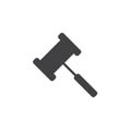 gavel icon , Judge Hammer solid logo illustration, pictogr