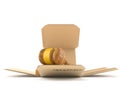 Gavel inside package