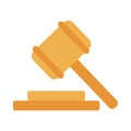 Gavel judge flat style icon