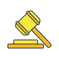 gavel judge flat style icon