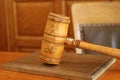 The gavel of justice in a court room Royalty Free Stock Photo