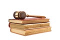 Gavel on law books Royalty Free Stock Photo