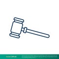 Gavel Law Office Icon Vector Logo Template Illustration Design. Vector EPS 10 Royalty Free Stock Photo