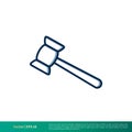 Gavel Law Office Icon Vector Logo Template Illustration Design. Vector EPS 10 Royalty Free Stock Photo