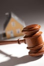 Gavel and Model Home Royalty Free Stock Photo