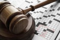 Gavel and puzzle Royalty Free Stock Photo
