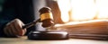 The gavel represents authority and justice in a legal setting. AI generated image Royalty Free Stock Photo