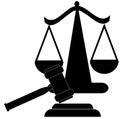 Gavel and scales of justice