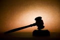 Gavel in Silhouette Royalty Free Stock Photo
