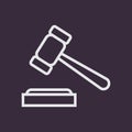 gavel. Vector illustration decorative design Royalty Free Stock Photo