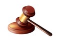 Gavel. Vector illustration decorative design Royalty Free Stock Photo