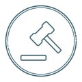 Gavel. Vector illustration decorative design Royalty Free Stock Photo