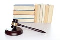 Gavel on white desk Royalty Free Stock Photo