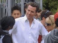 Gavin Newsom-Governor of California Chatting with Constituents Royalty Free Stock Photo