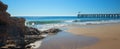 Fishing pier at Gaviota Beach on the central coast of California USA