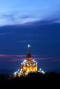 Gawdawpalin pagoda at twilight in Bagan archaeological zone, Mya Royalty Free Stock Photo