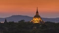 Gawdawpalin temple in Bagan, Myanmar Royalty Free Stock Photo