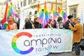 Gay activists at a manifestation in Italy