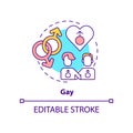 Gay concept icon