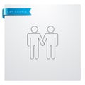 Gay couple Line Icon Royalty Free Stock Photo