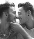 Gay Couple Love Home Concept Royalty Free Stock Photo