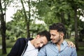 Gay Couple Love Outdoors Concept Royalty Free Stock Photo