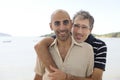 Gay couple on vacation holding hands Royalty Free Stock Photo