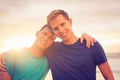 Gay couple watching sunset Royalty Free Stock Photo