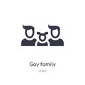 gay family icon. isolated gay family icon vector illustration from user collection. editable sing symbol can be use for web site