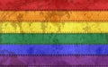 Gay Flag Grunge Royalty Free Stock Photo