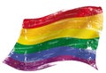 Gay flag grunge Royalty Free Stock Photo
