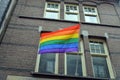 The gay a flag on the house